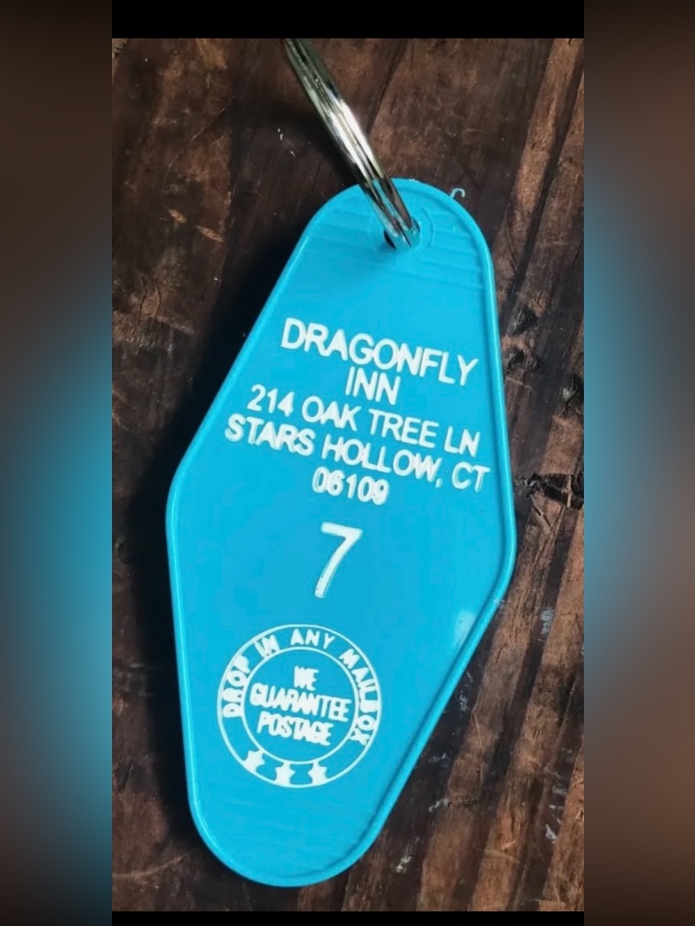 Gilmore Girls Dragonfly Inn Blue Motel Key Tag
